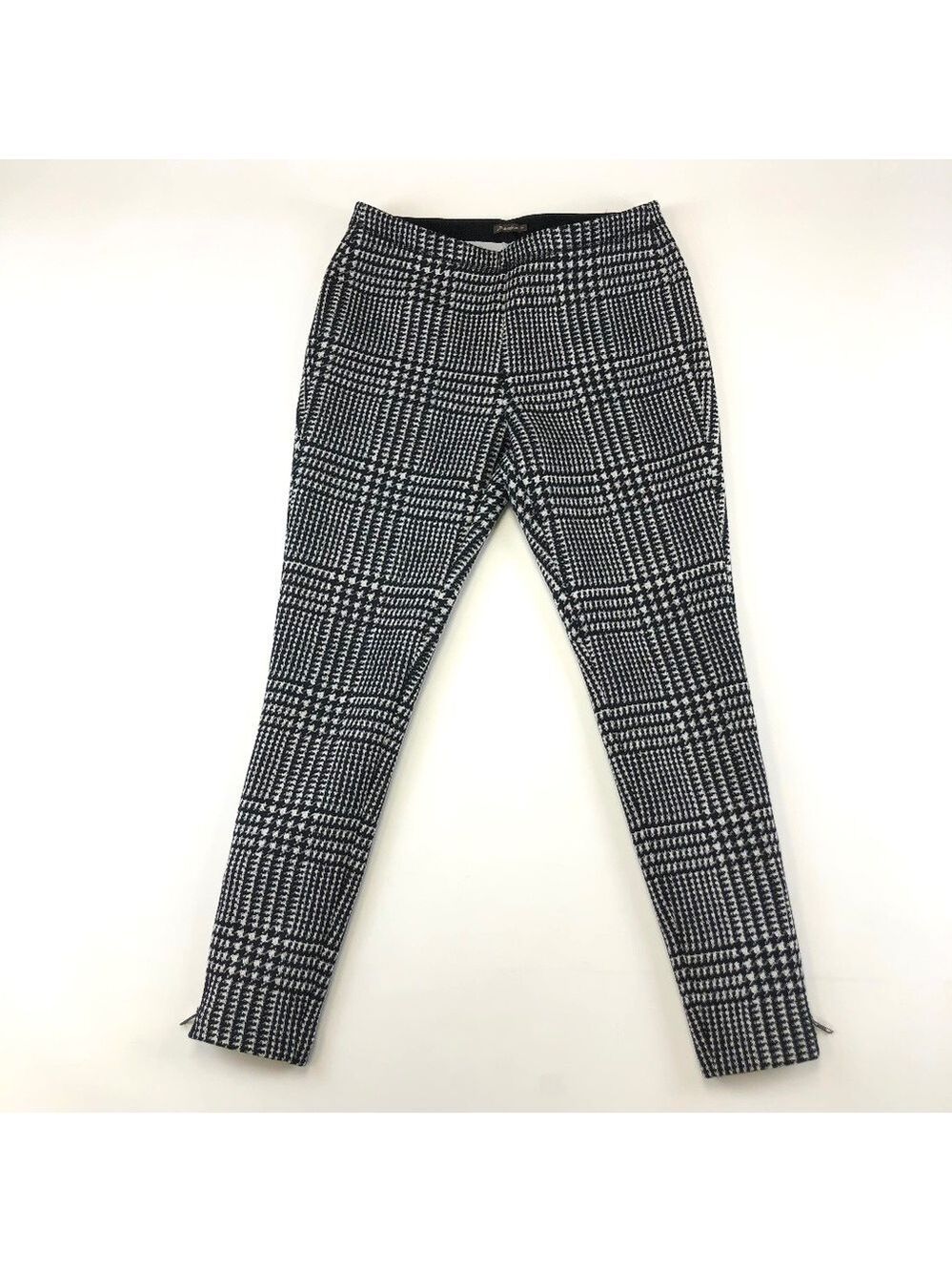 J.McLaughlin black white pull on zip leg leggings Medium